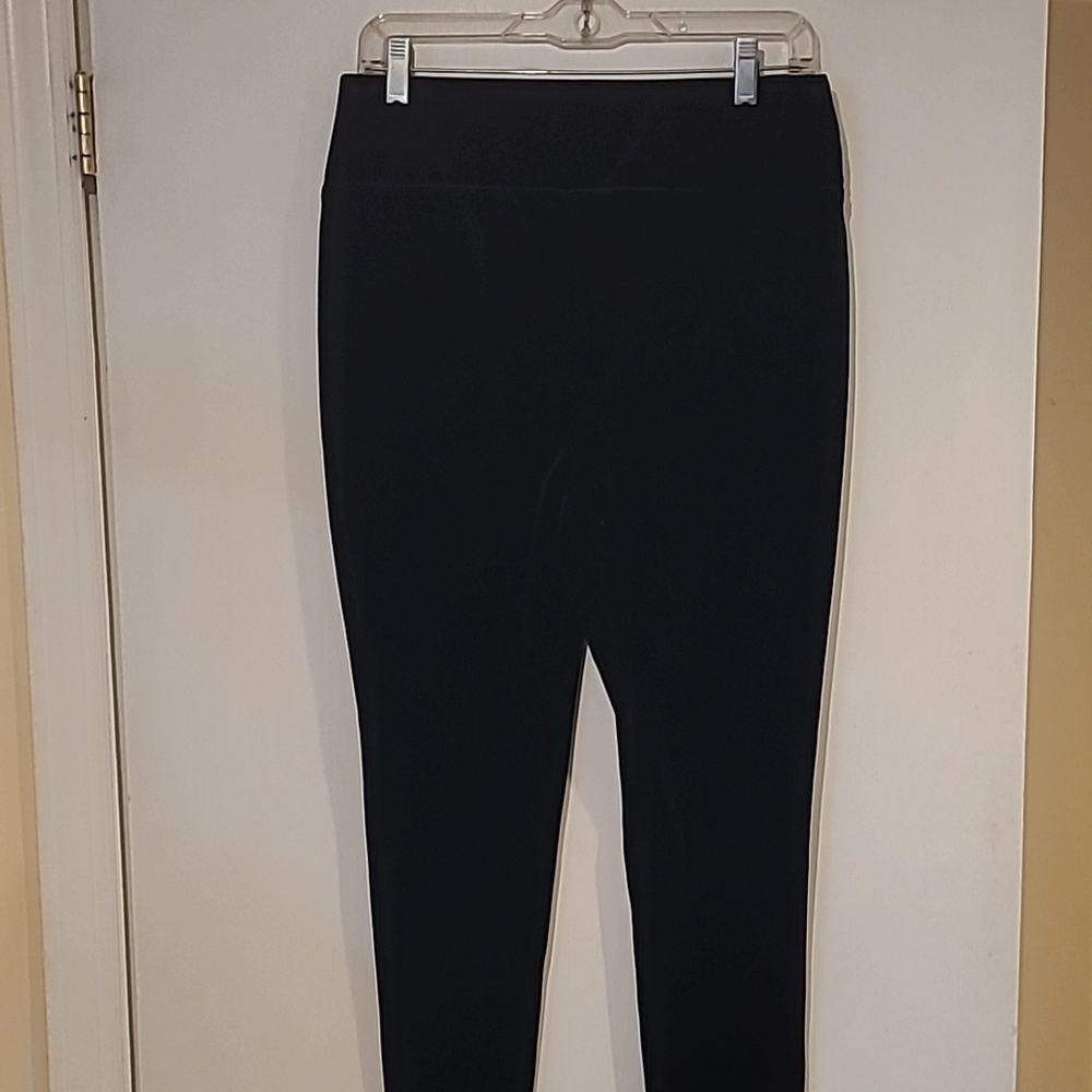 INC International Concepts Black Ponte Slim Leggings Velour